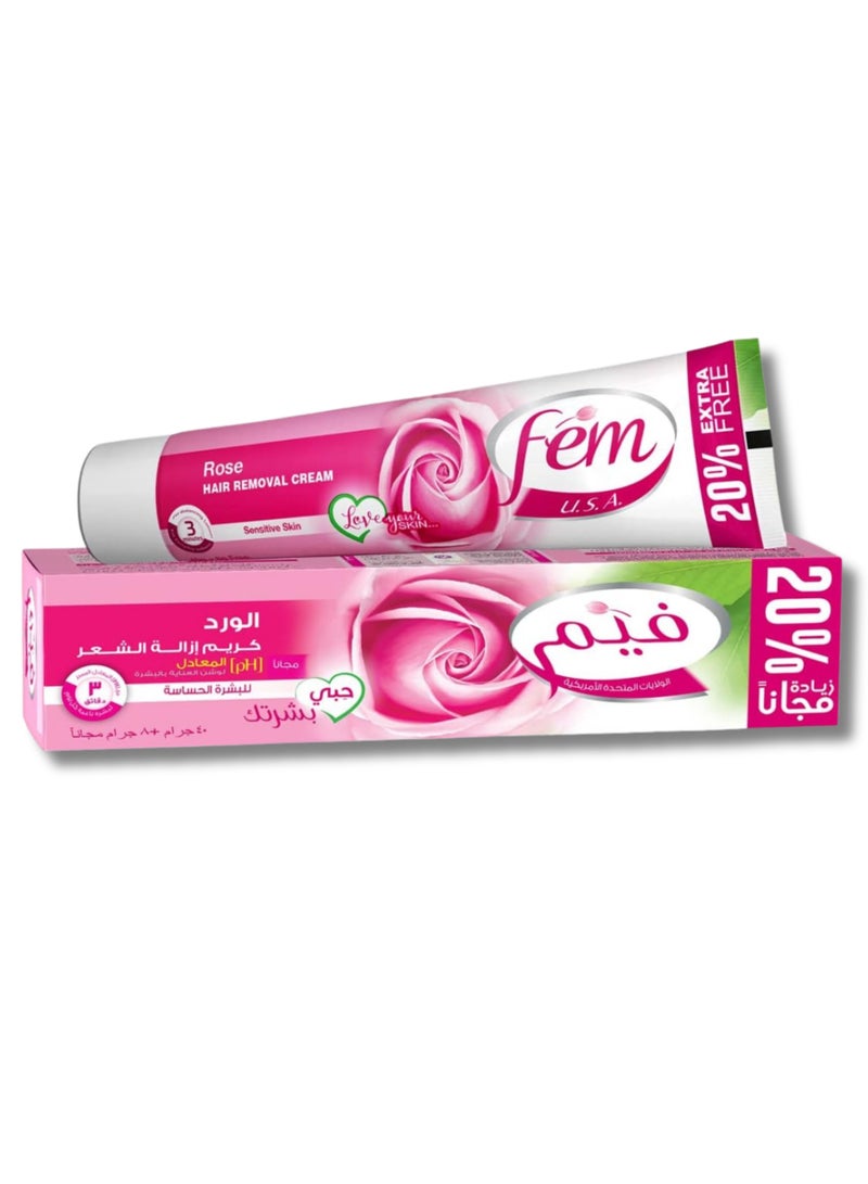 fem Rose Hair Removal Cream 90gm + 20% Extra Free - Image 1