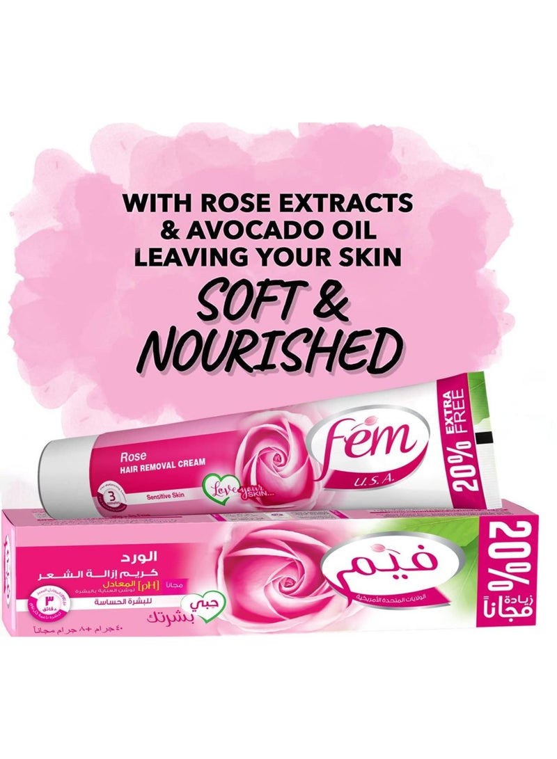 fem Rose Hair Removal Cream 90gm + 20% Extra Free - Image 3