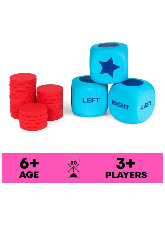 Spin Master Games, Left Center Right Giant Edition, Family Game for Indoor & Outdoor Fun with Big Oversized Board, for Family and Kids, 2-4 Players, Ages 6 & Up - Image 2