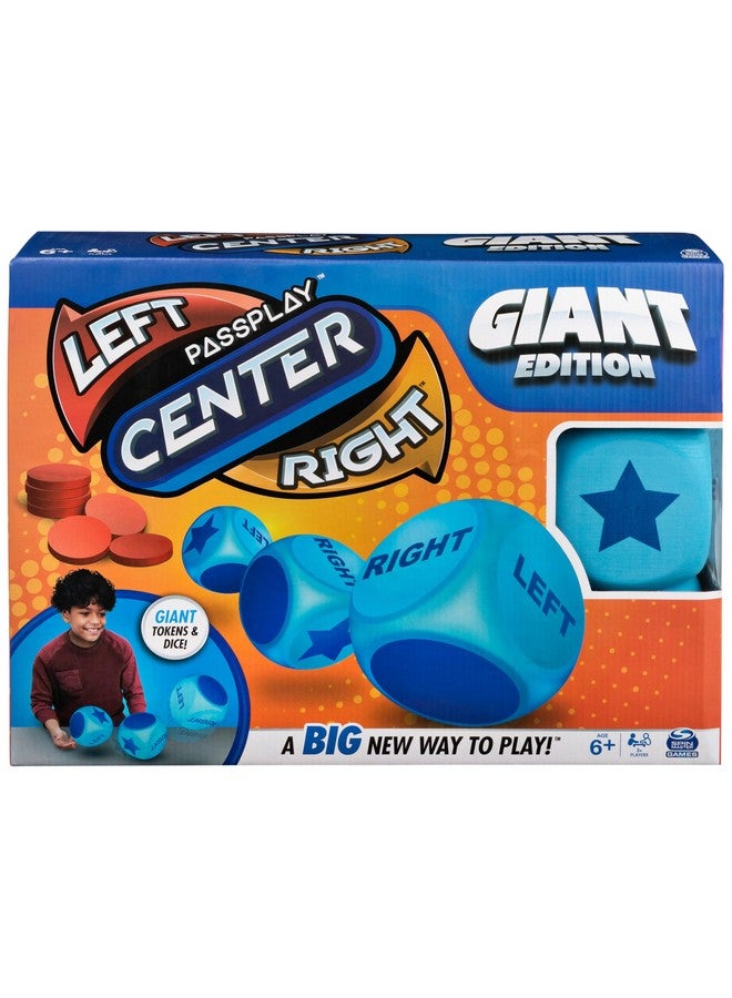 Spin Master Games, Left Center Right Giant Edition, Family Game for Indoor & Outdoor Fun with Big Oversized Board, for Family and Kids, 2-4 Players, Ages 6 & Up - Image 1