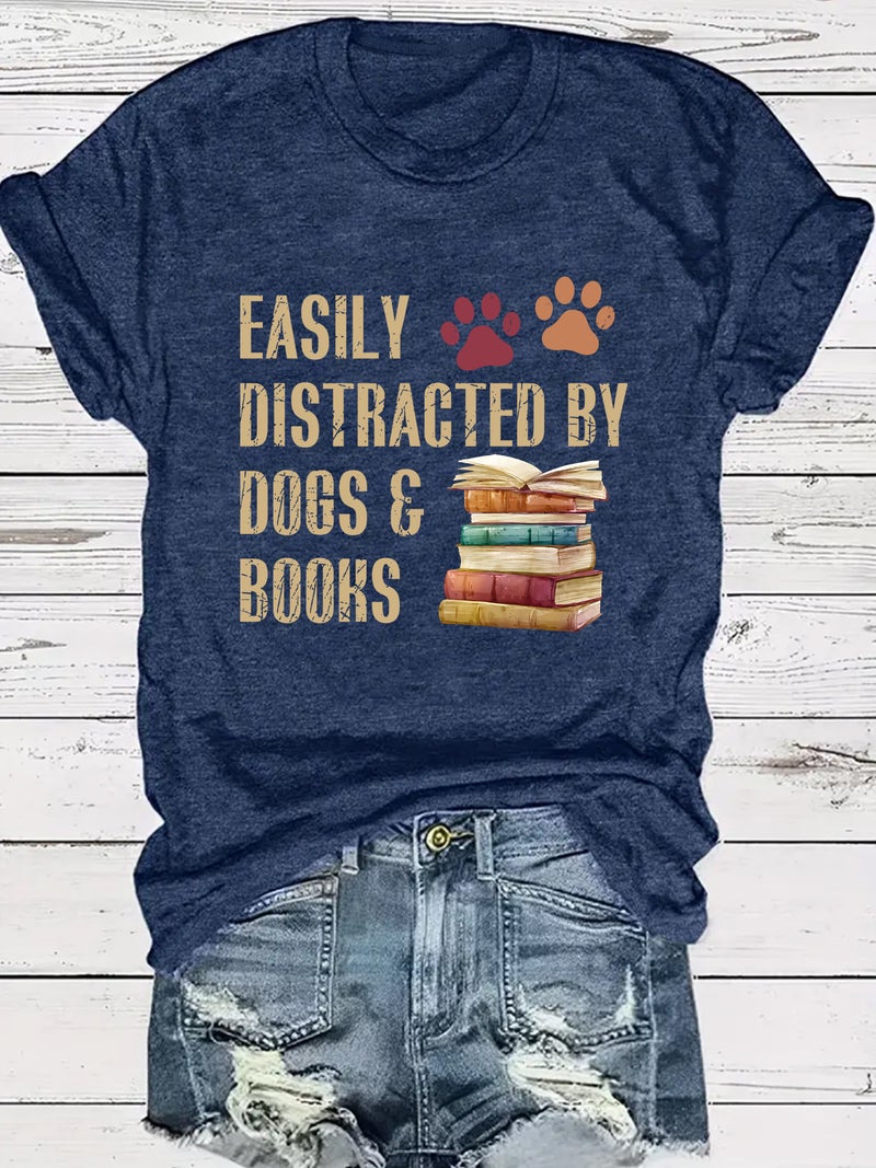 Summer Women'S Easily Distracted Pattern Round Neck Short Sleeve Casual Explosion T-Shirt - Image 4