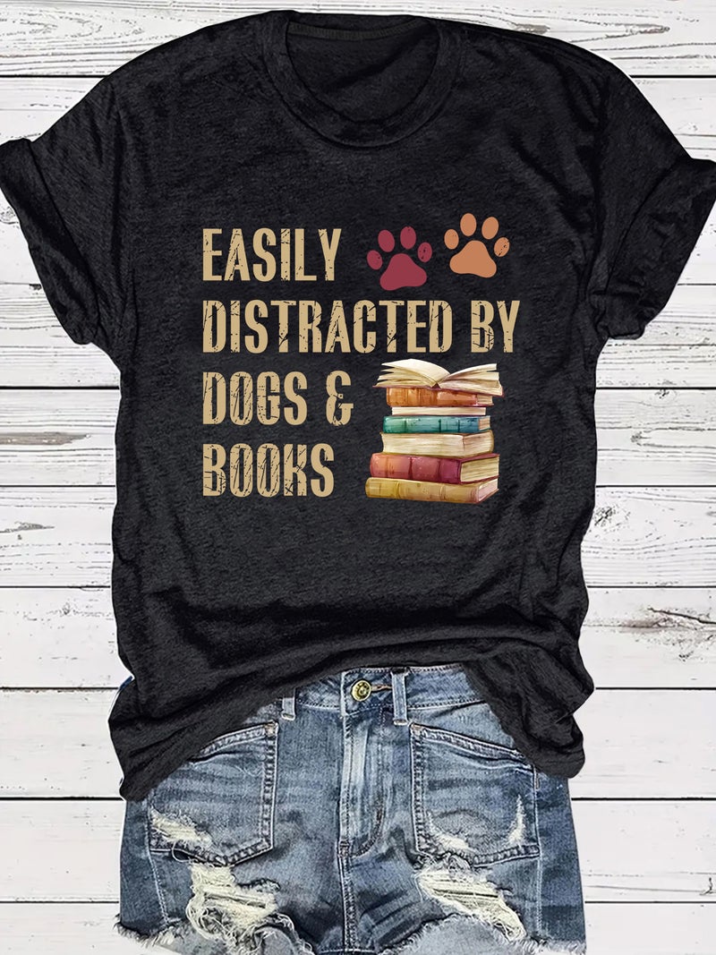Summer Women'S Easily Distracted Pattern Round Neck Short Sleeve Casual Explosion T-Shirt - Image 5
