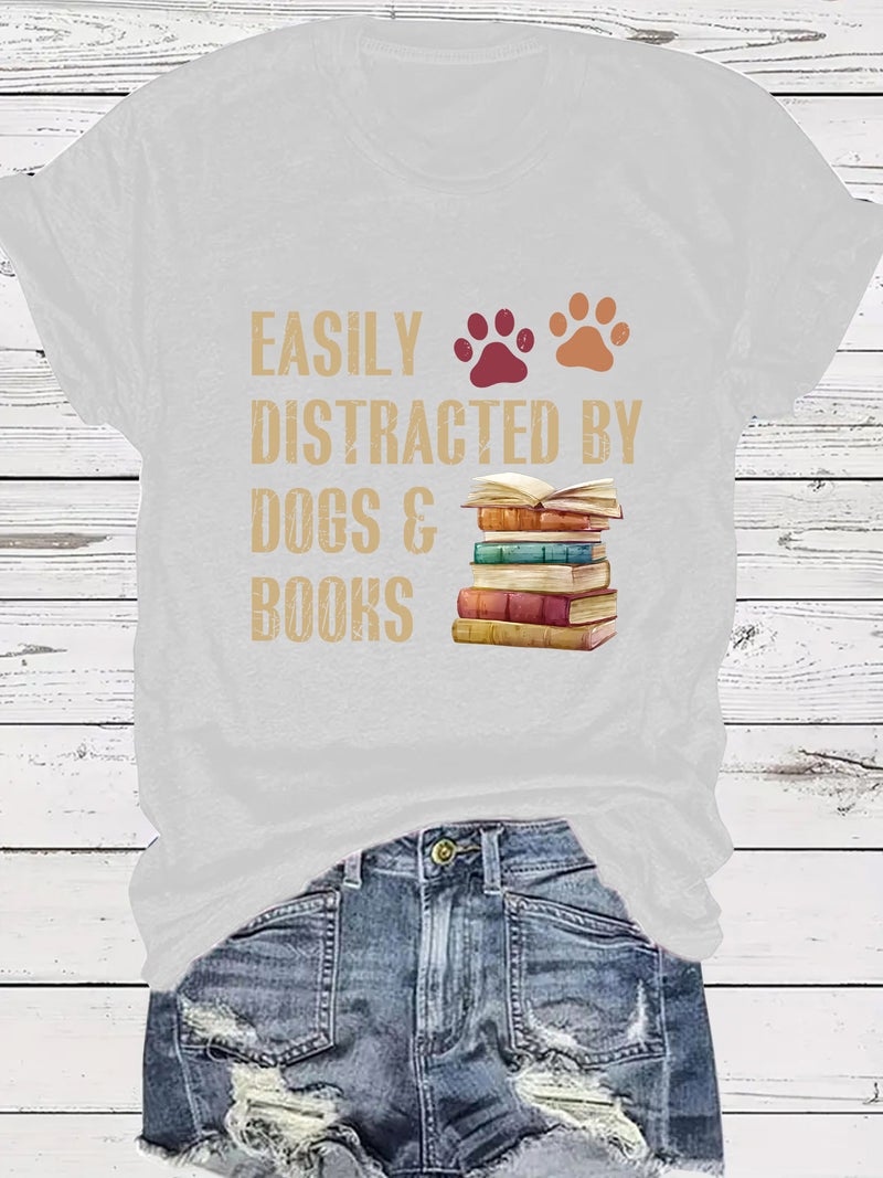 Summer Women'S Easily Distracted Pattern Round Neck Short Sleeve Casual Explosion T-Shirt - Image 3