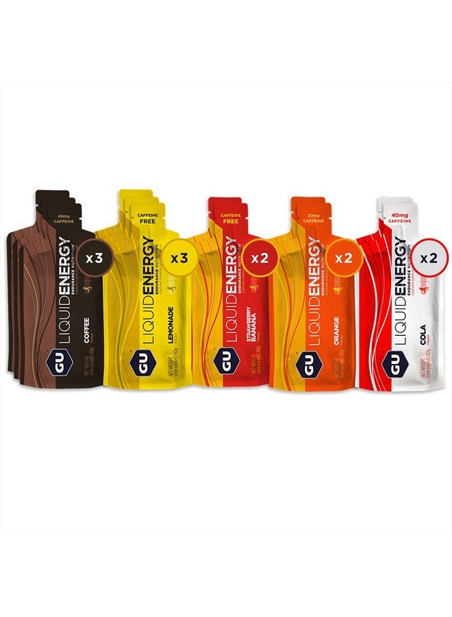 GU Energy Liquid Energy Gel With Complex Carbohydrates, Vegan, Gluten-Free and Dairy-Free On-the-Go Energy for Any Workout, 12-Count, Assorted Flavors - Image 1