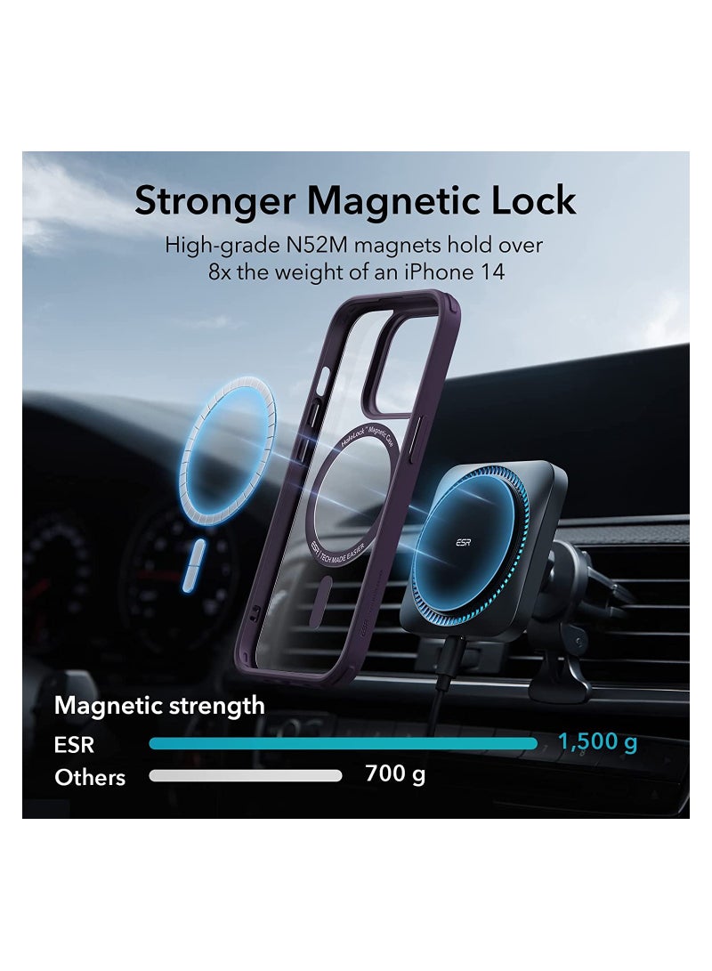 TIGER MagSafe iPhone 14 Pro Case with HaloLock – Magnetic Wireless Charging Compatible, -Grade Shockproof Protection, Scratch-Resistant Clear Back, Hybrid Slim Fit Protective Cover - Image 3