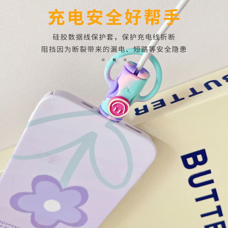 Silicone Data Cable Storage Protective Sleeve Charging Cable Management Cable Solid Line Multi-Color Cartoon Mobile Phone Bite - Image 5