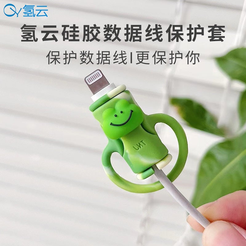 Silicone Data Cable Storage Protective Sleeve Charging Cable Management Cable Solid Line Multi-Color Cartoon Mobile Phone Bite - Image 4