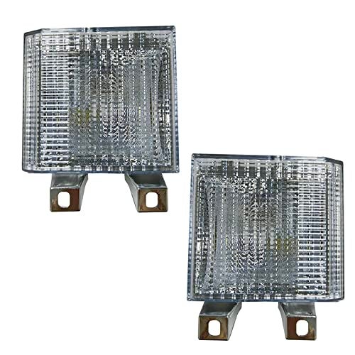 KYYET Pair Clear Lens Park/Signal Lights Compatible with 1983-1988 Chevy Blazer GMC Pickup Truck Driver and Passenger Side w/quad headlamps replaces 918045 918046 - Image 1