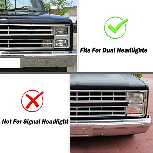 KYYET Pair Clear Lens Park/Signal Lights Compatible with 1983-1988 Chevy Blazer GMC Pickup Truck Driver and Passenger Side w/quad headlamps replaces 918045 918046 - Image 4