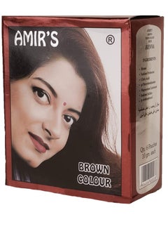 Amir's Amir's Brown Henna Hair Color, 6 Pouches x 10 grams 