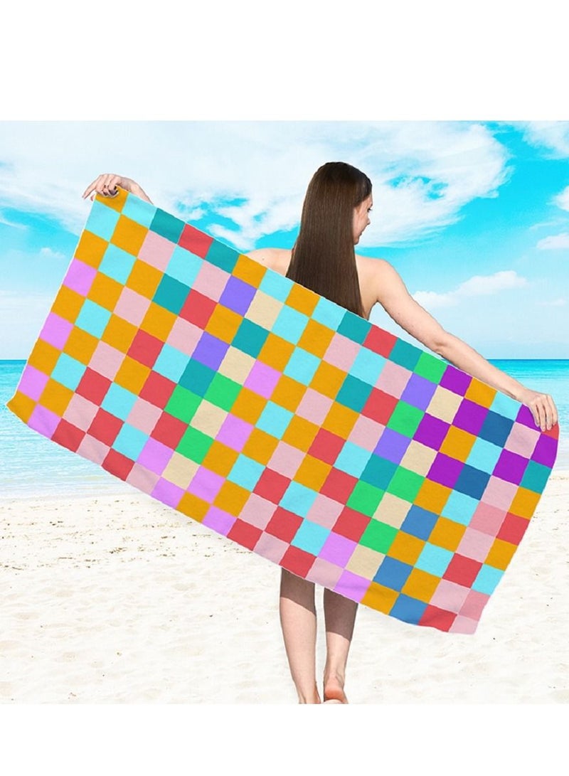 Y&D Microfiber Beach Towel,Quick Fast Dry Super Bath Towels Absorbent Blanket,Suitable For Travel,Camping,Pool