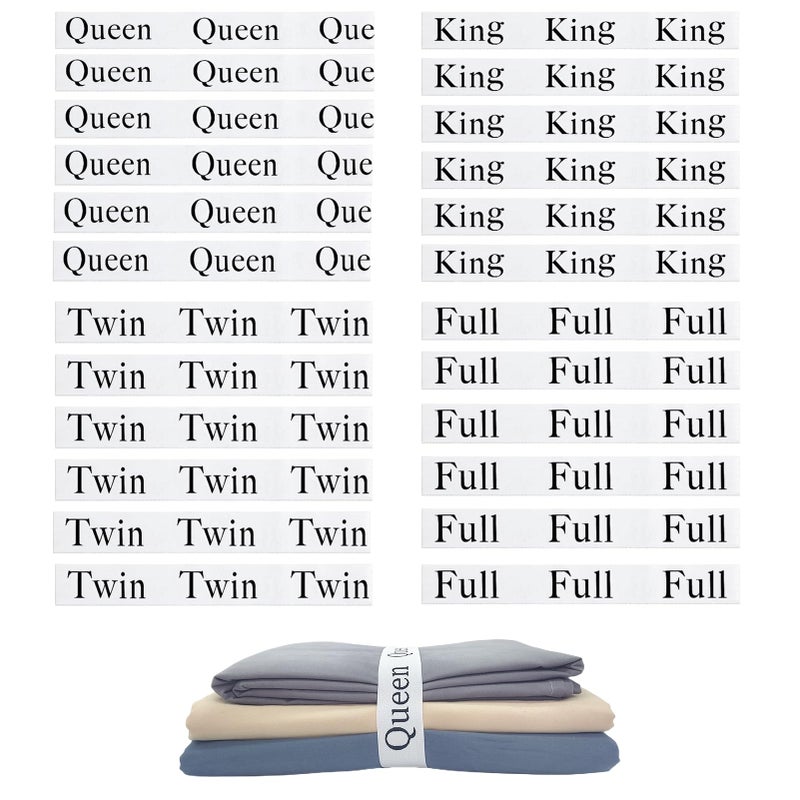 Maletnd 24 Pieces Bed Sheet Organizer Bands Closet Organization Sheet Straps Linen Labels Bedding Bands Elastic Bed Sheet Storage Sheet Keepers 6PcsQueen 6PcsKing 6PcsTwin 6PcsFull