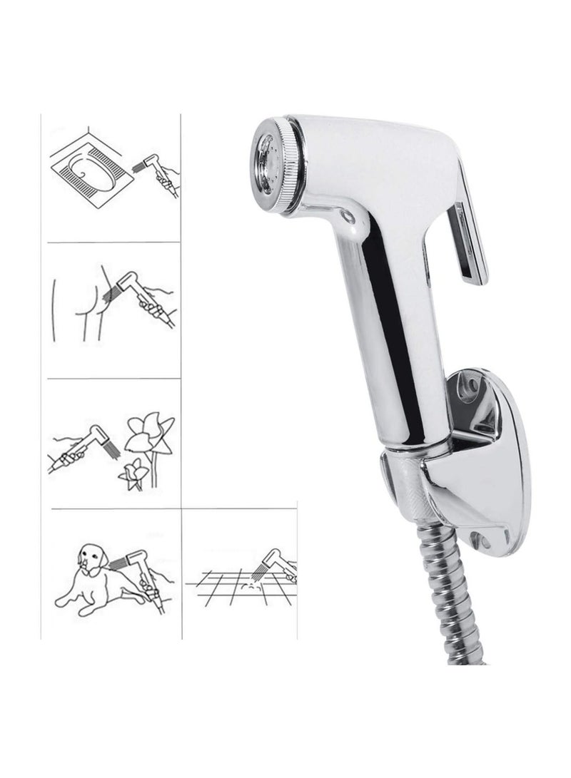 Y&D Handheld Toilet Sprayer Kit Multi Functional ABS Stainless Steel Bathroom Bidet Shower Hose Holder Wall Bracket Set Attachments Baby Cloth Diaper  - Image 5