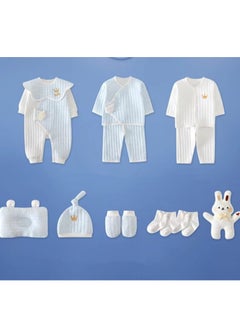 KUYING 15 Pieces Baby Gift Box Set, Newborn Blue Clothing And Supplies, Complete Set Of Newborn Clothing  - Image 2