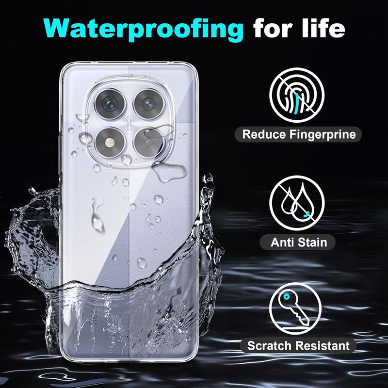 Realcase غطاء خلفي سيليكون MI Redmi Note 14 Pro 5G، مقاوم للخدوش، شفاف كريستالي، واقي للصدمات، غطاء خلفي ل MI Redmi Note 14 Pro/Poco X7 Pro 5G - Image 2