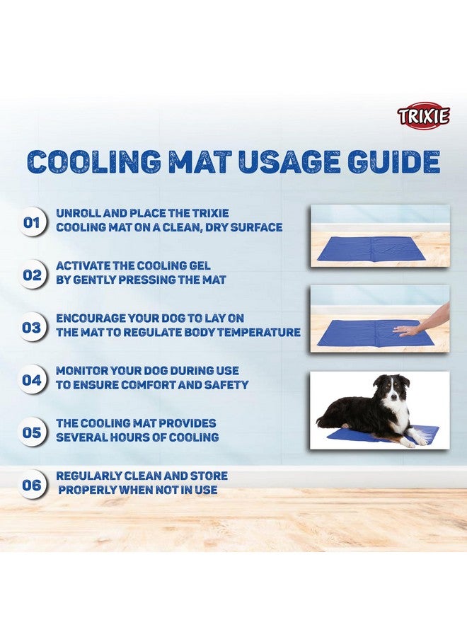 تريكسي بساط تبريد/سرير لتخفيف الحرارة للجراء متوسطة إلى كبيرة الحجم والكلاب البالغة مثل البيشون، والكوكير سبانييل، والجولدن ريتريفر، واللابرادور (100 × 60 سم، (XL)) - Image 3