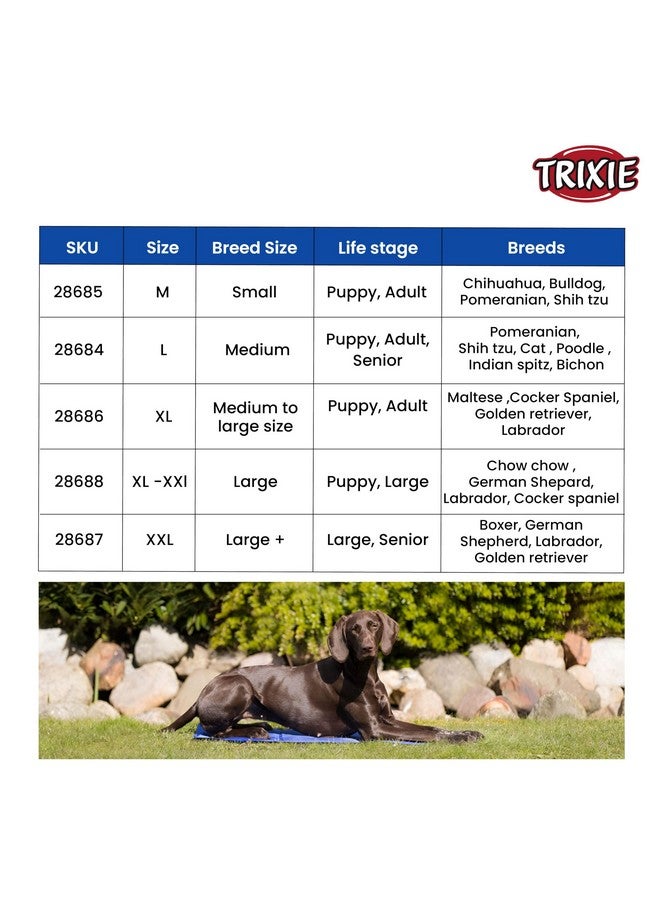 تريكسي بساط تبريد/سرير لتخفيف الحرارة للجراء متوسطة إلى كبيرة الحجم والكلاب البالغة مثل البيشون، والكوكير سبانييل، والجولدن ريتريفر، واللابرادور (100 × 60 سم، (XL)) - Image 4