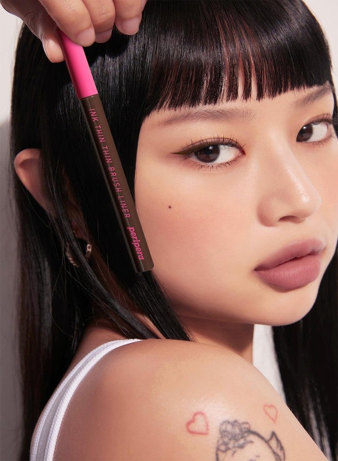 Peripera Ink Thin Thin Brush Liner 002 Brown Film - Image 5