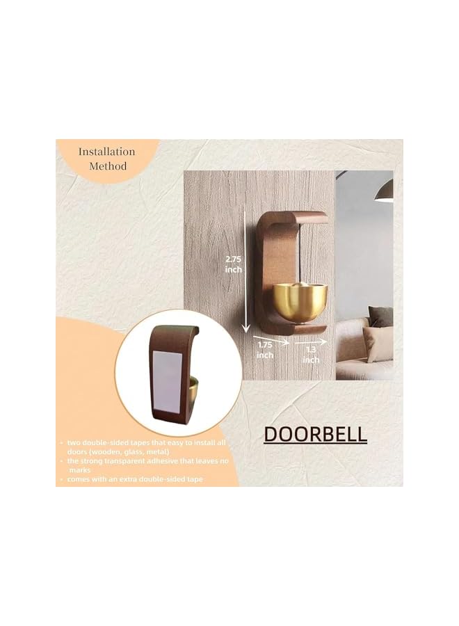 erorex Shopkeepers Bell for Door Opening, Door Chime for Business When Entering, Easy Install with Double-Sided Tape Doorbell, Hanging Bells for Home Office Store Door Entry Alert Chime and Decoration  - Image 2