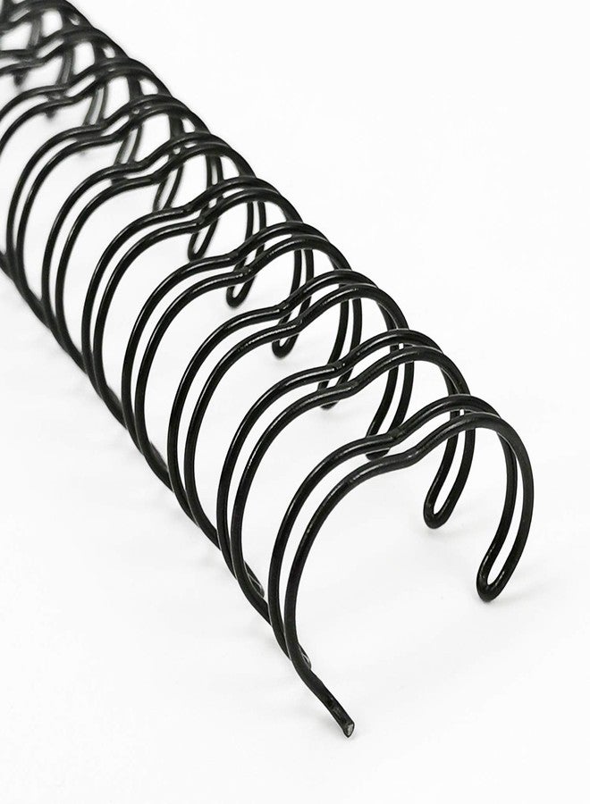 Rayson Double Loop Binding Wires 1/2 Inch - 3 to 1 Pitch Wire Binding Capacity 100 Sheets, 11 inch Length, 32-Loop Black Wire Ring Pack of 100 to Bind Reports and Projects - Image 1