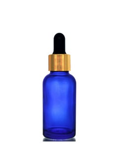 Devinez Devinez Multipurpose Blue Color Round Glass Bottle, 30 ml with Golden Black Glass Dropper (Pack of 6), for Beauty, Essential Oils, Blends, Skin Care, Travel, Toners, Cosmetic & DIY  - Image 5