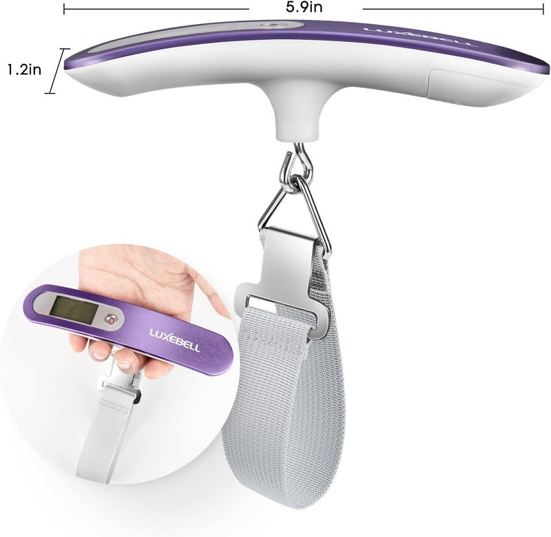 LUXEBELL Digital Luggage Scale Vacation Travel Essentials Accessories Gifts for Traveler Portable Suitcase Handheld Weight Scale 110 lbs Hanging Baggage Travel Must Haves - Image 3