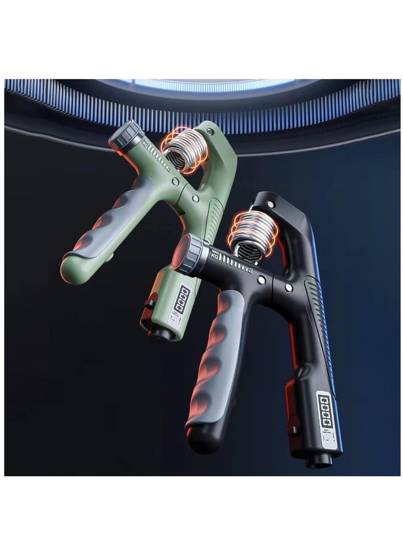 ALLKING - Hand Grip Strengthener, 10-100KG Adjustable Resistance Hand Gripper, Electronic Counter Display Non-Slip Forearm Grip Strengthener, for Arm Muscle Training, Hand Injury Recovery, Stress Relief - Image 1