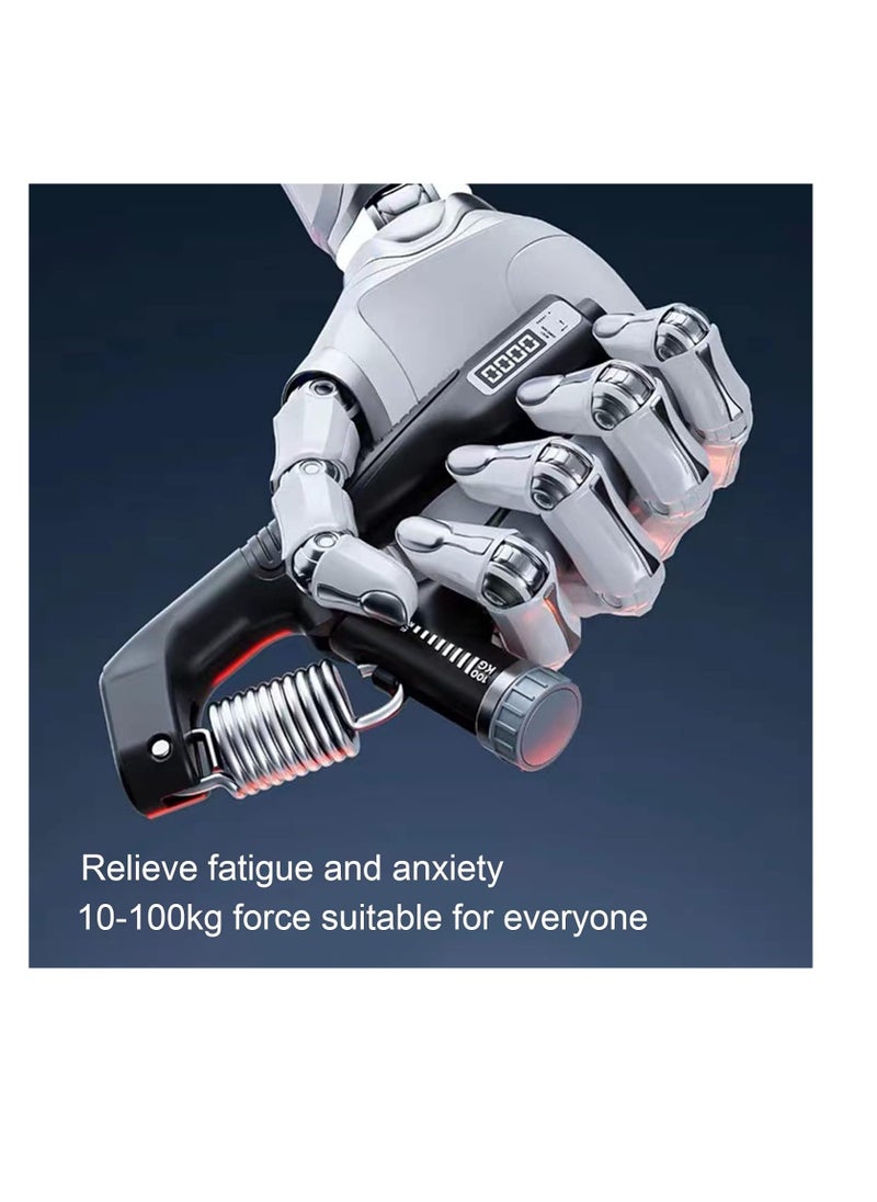 ALLKING - Hand Grip Strengthener, 10-100KG Adjustable Resistance Hand Gripper, Electronic Counter Display Non-Slip Forearm Grip Strengthener, for Arm Muscle Training, Hand Injury Recovery, Stress Relief - Image 1