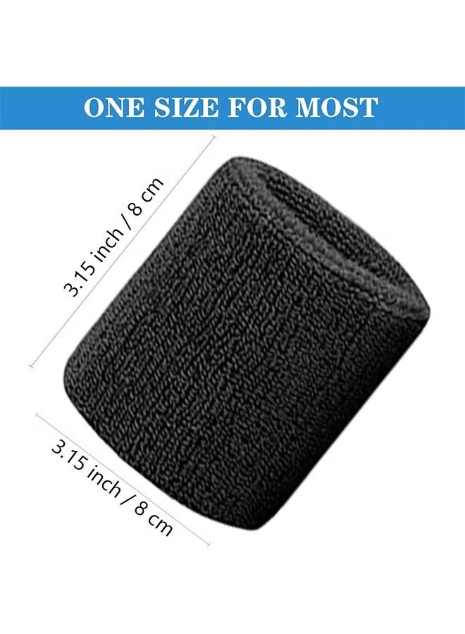 3 pairs of sports wrists,Wrist Sweatbands Tennis Wrist Bands Absorbent Sweat Band for Men and Women, Breathable Cotton Sweatbands for Working Out, Football, Basketball, Running Athletic Sports - Image 2