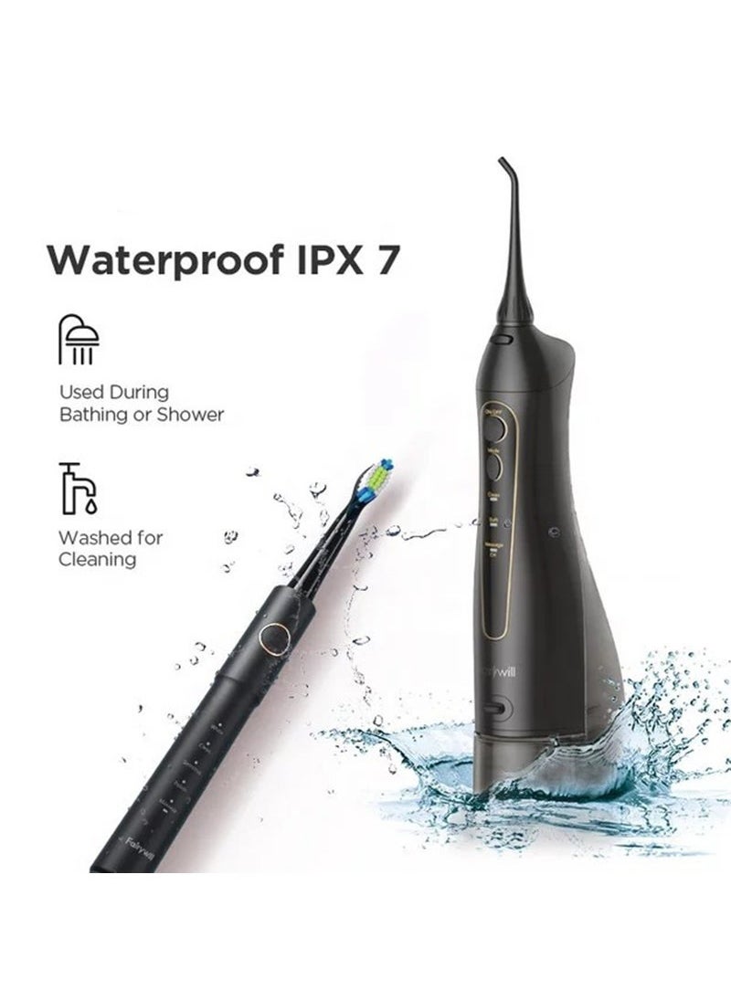 Fairywill - Water Flosser and Electric Toothbrush Combo - Cordless Water Flosser for Teeth - 5 Modes Sonic Electric Toothbrush, 3 Modes Portable Water Floss - Image 1