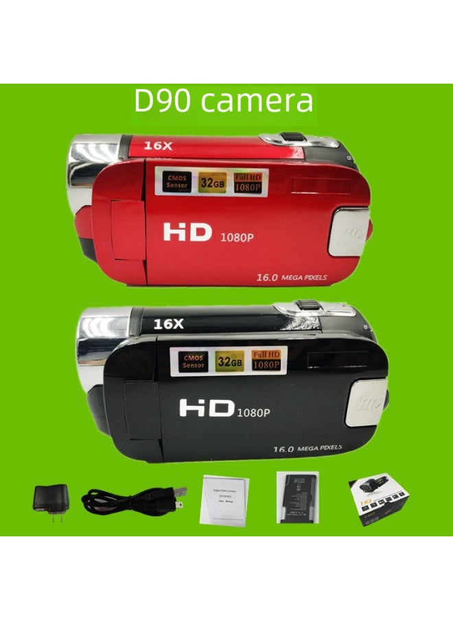Generic 1600 Million Pixel High Definition Digital Camera 1080p Affordable Product D90 Children's Gift Camera-Body Color:16GB Card + Card Reader And Adapter  - Image 2