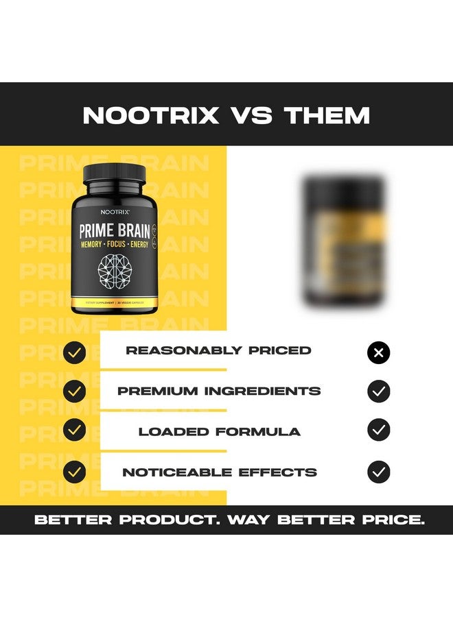 Nootrix مكمل نوتريكس برايم للدماغ | يدعم الذاكرة والتركيز العقلي وصحة الإدراك والطاقة | يعزز المزاج الصحي ووظيفة الدماغ | جنكو بيلوبا، ليو نغمان، و L ثيانين | 180 كبسولة - Image 4
