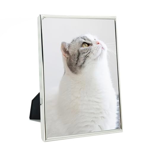 DECANIT 35x5 Picture Frame Metal Thin Profile Photo Frame 35 by 5 Inch Display for Wall or TabletopSilver