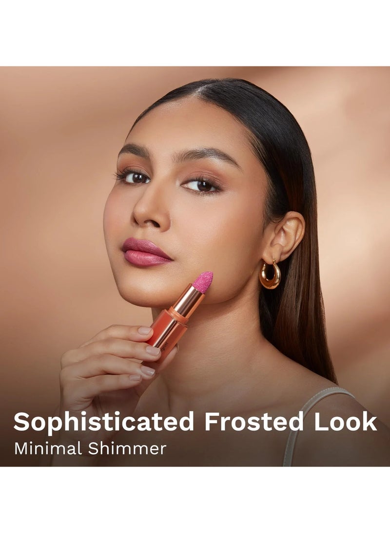 Pilgrim Glitter Lipstick For Women 4.2gm | Dubai Luxe Lifestyle - Chic Haseena Shade | Lipstick Infused with Vitamin E & Olive Oil | Glitter Formula With Matte Finish | Non Drying | All Skin Types - Image 3