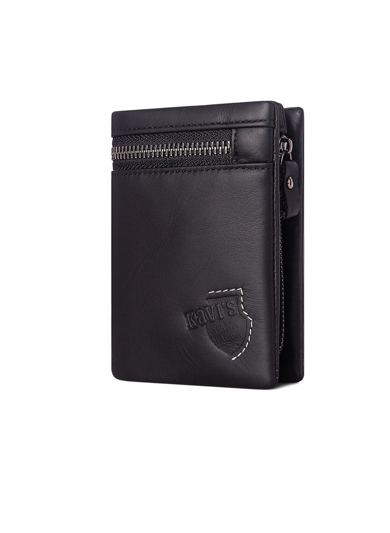 Bifold Leather Wallet for Men Black Colour - Image 3