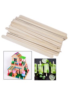 Generic 100 Piece Wooden Popsicle Sticks, 1 x 16cm, Craft Sticks for Ice Cream, Coffee Stirring, Waxing, and DIY Projects  - Image 3