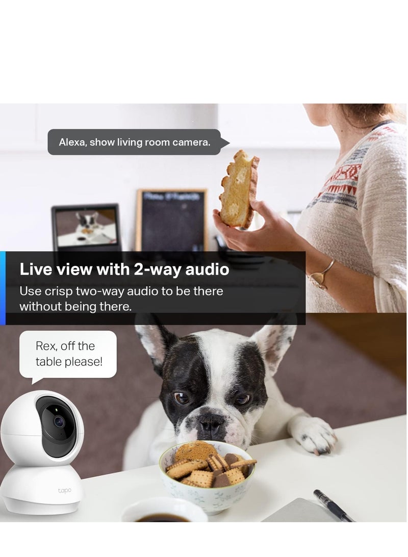 tapo TP-Link Tapo Pan/Tilt 1080p Resolution, 360°Rotational View Security Camera|Motion Tracking |Motion & Baby Crying Detection| 2-Way Audio | Night Vision | Works with Alexa & Google Home (Tapo C200) - Image 2
