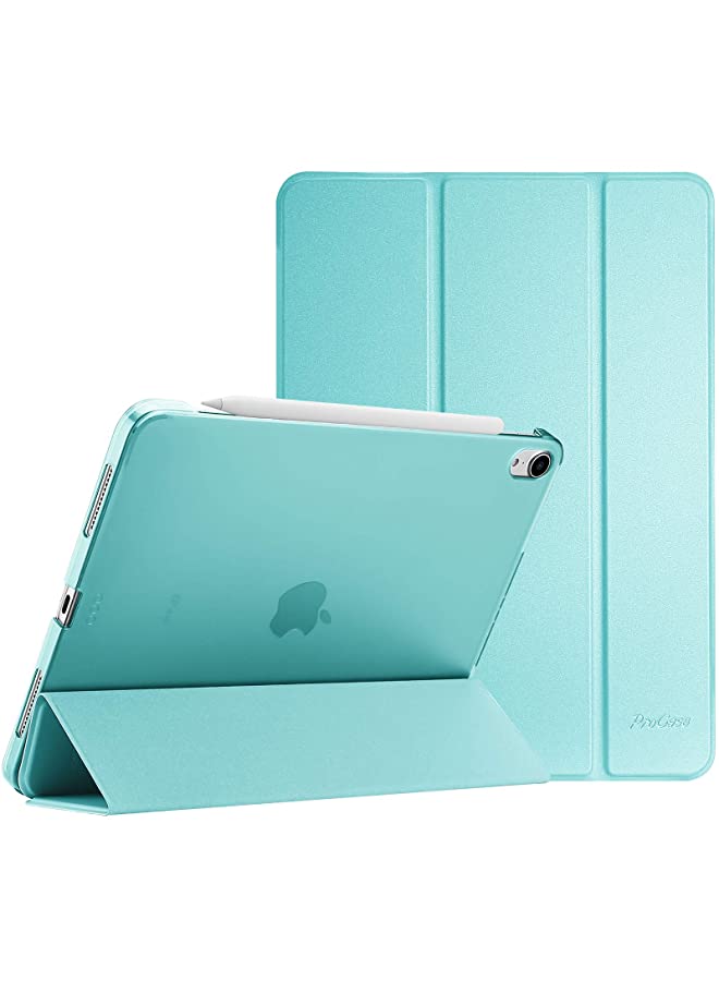 Procases ProCase iPad Air 5/Air 4 Case 10.9" 2022 2020, Slim Stand Hard Back Shell Protective Smart Cover Cases for iPad Air 5th/iPad Air 4th Generation -Aqua - Image 1