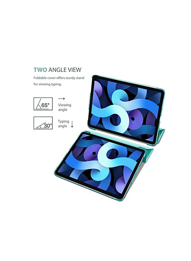 Procases ProCase iPad Air 5/Air 4 Case 10.9" 2022 2020, Slim Stand Hard Back Shell Protective Smart Cover Cases for iPad Air 5th/iPad Air 4th Generation -Aqua - Image 5