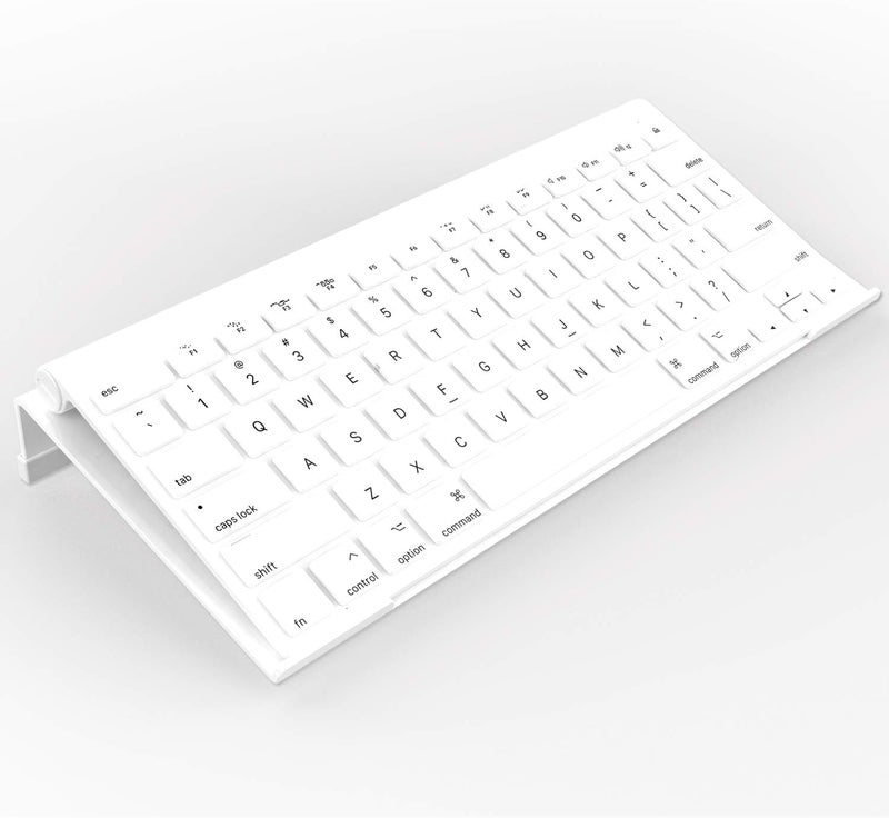 KOTEMON Mini Computer Keyboard Stand - 11.8'' x 5.1'' - Acrylic Keyboard Holder for 78 Keys, Universal Compact, with White Silicone Strip - Image 1