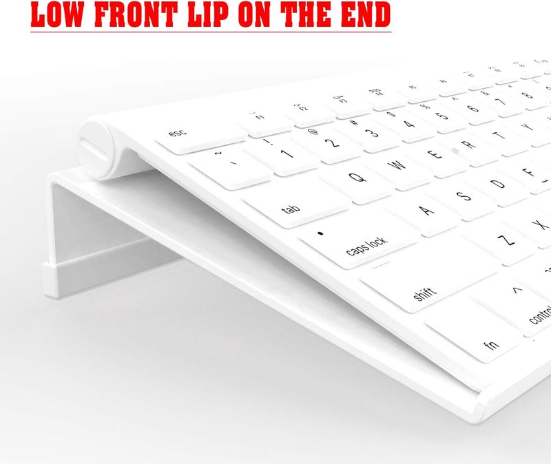 KOTEMON Mini Computer Keyboard Stand - 11.8'' x 5.1'' - Acrylic Keyboard Holder for 78 Keys, Universal Compact, with White Silicone Strip - Image 4