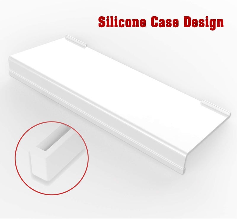 KOTEMON Mini Computer Keyboard Stand - 11.8'' x 5.1'' - Acrylic Keyboard Holder for 78 Keys, Universal Compact, with White Silicone Strip - Image 5