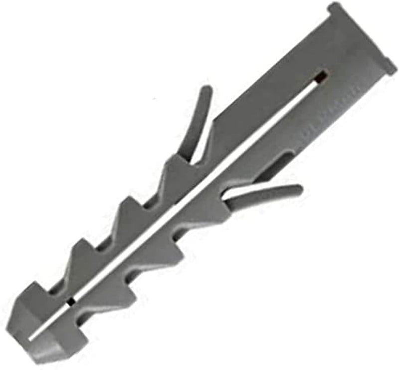 AQSON Nylon Wall Plug Expansion Screw Anchor Plug - 8mm, 100 pcs for Drywall and Concrete