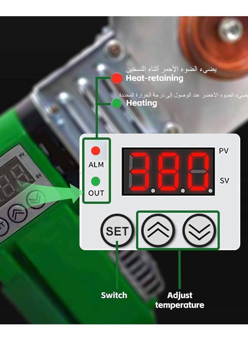 إس كولور ماكينة لحام مواسير بلاستيك PPR جهاز لحام أنابيب الماء البلاستيكية، آلة لحام الأنابيب، مُلحِم رقمي قابل للتعديل من 0-400℃، لحام أنابيب PPR مع تبديد مزدوج للحرارة لأنابيب PE/PPR/PB/HDPE (20-63 مم) - Image 4