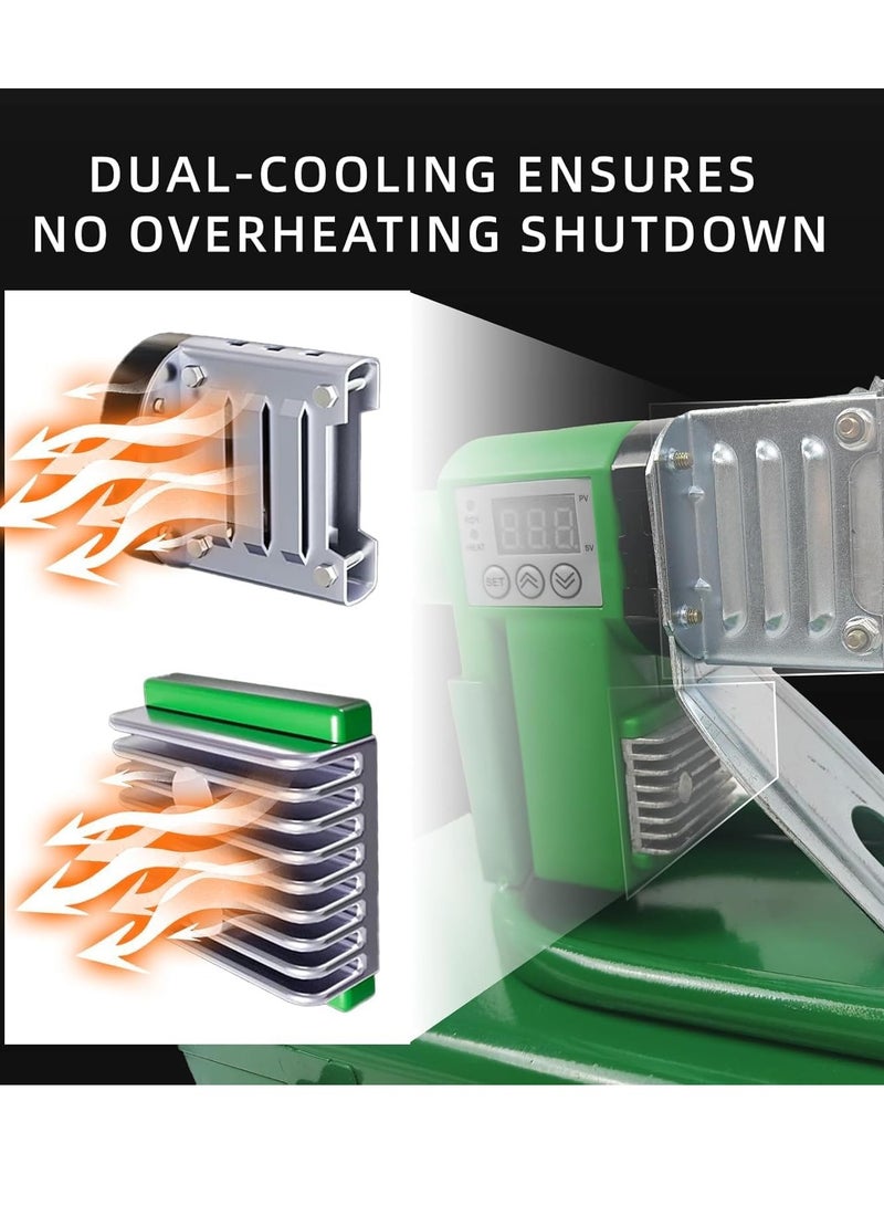 إس كولور ماكينة لحام مواسير بلاستيك PPR جهاز لحام أنابيب الماء البلاستيكية، آلة لحام الأنابيب، مُلحِم رقمي قابل للتعديل من 0-400℃، لحام أنابيب PPR مع تبديد مزدوج للحرارة لأنابيب PE/PPR/PB/HDPE (20-63 مم) - Image 5