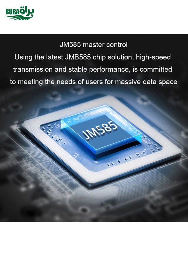 BURAQ M.2NVME-PCIE X4 / X8 / X16 Rotor SATA5 Port Transfer Card JMB585 Chip  - Image 3