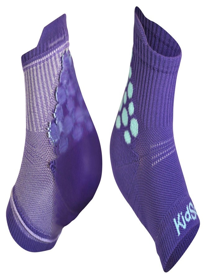 KidSole RX Gel Sports Sock for Kids with heel sensitivity from Severs Disease, Plantar Fasciitis (Toddler 11-2, Purple) - Image 1