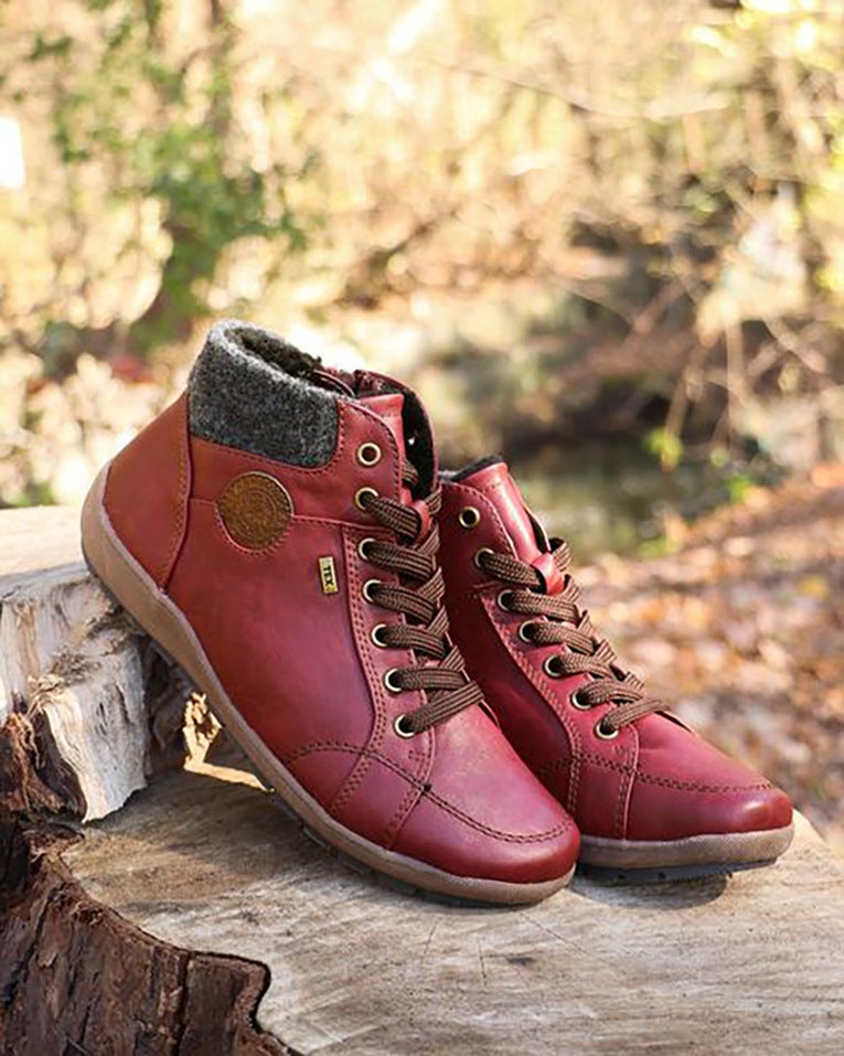 Low Barrel Martin Boots Women'S Lace-Up Front Large Size Round Toe Snow Boots - Image 2