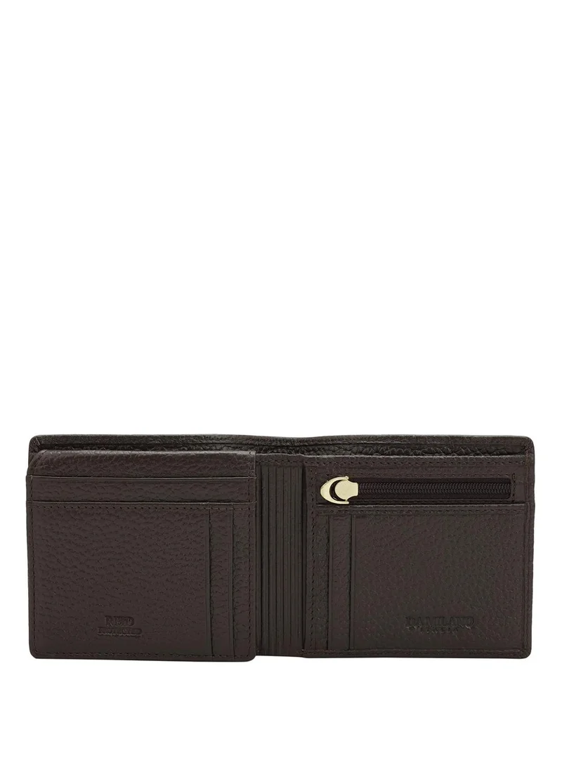 Da Milano  Genuine Leather Brown Mens Wallet for Men | Best Price UAE