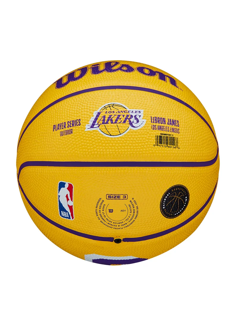 ويلسون كرة سلة NBA بلاير آيكون ليبرون جيمس SZ3 - أصفر/ أرجواني